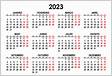 Calendário 2023 grátis para baixar e imprimir